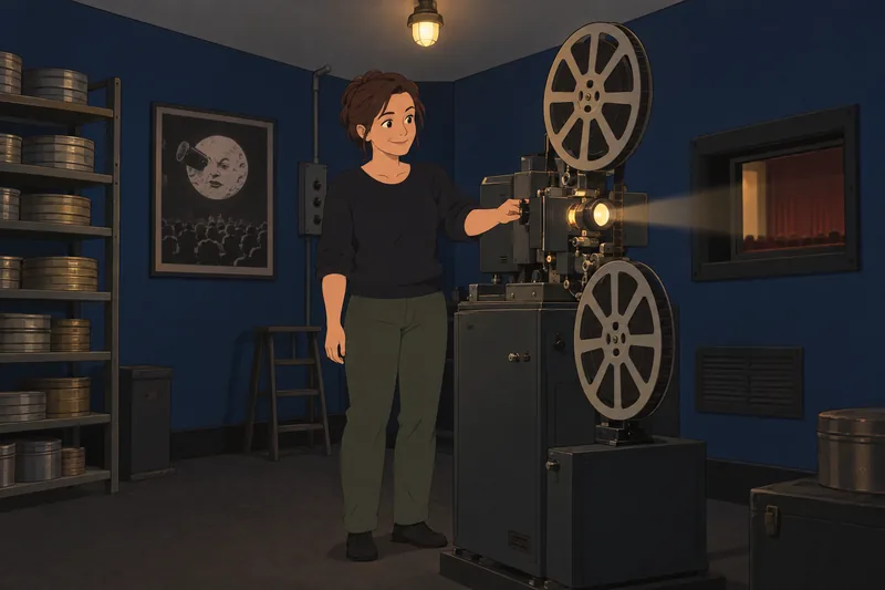 cuestionario para cinéfilos muestra un proyector.