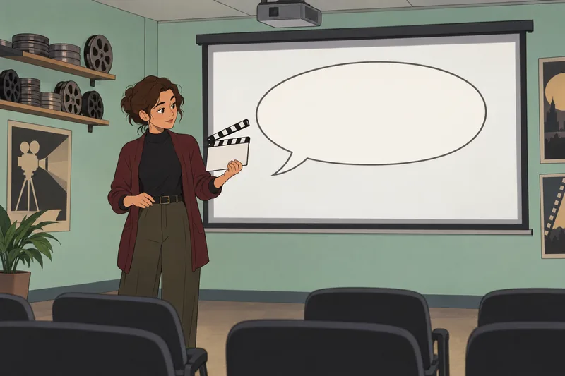 Quiz de frases: una pista lleva al cine.