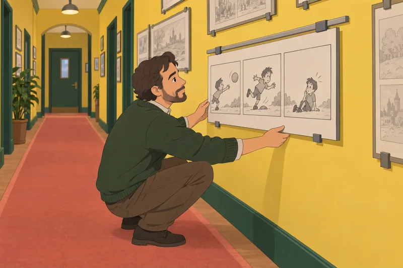 Movie Scene Quiz beside an illustrated storyboard panel.