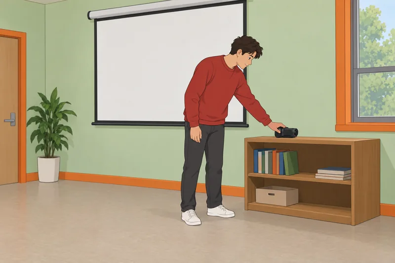 Quiz de MrBeast: alumno observa una cámara.