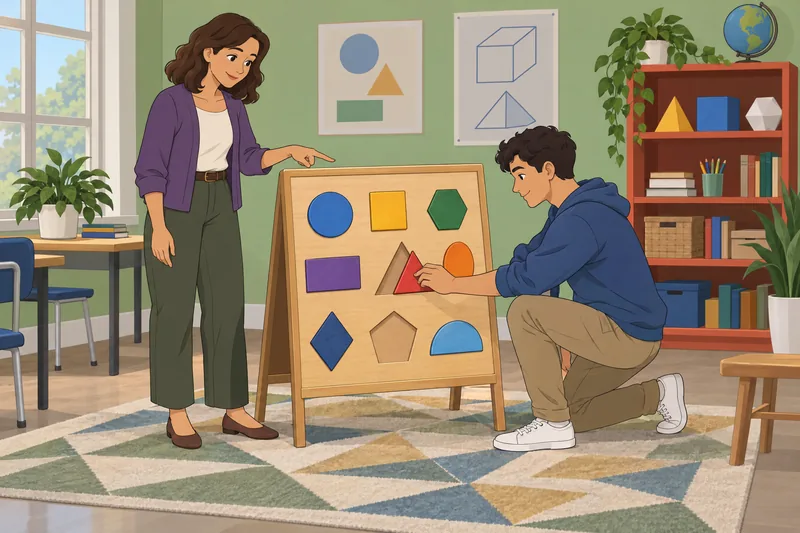Multiple Intelligences Quiz shows shape sorting.