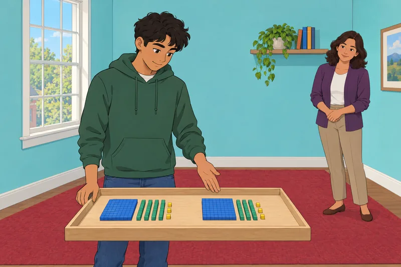 El cuestionario sobre multiplicación usa bloques.