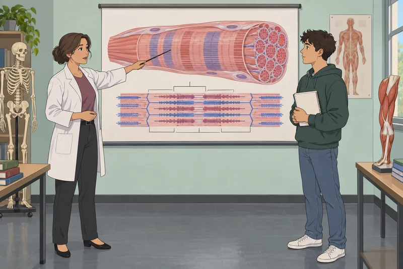 Muscle Fiber Quiz shows a muscle diagram lesson.