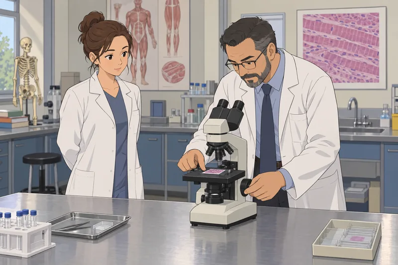 cuestionario sobre fibras presenta un microscopio.