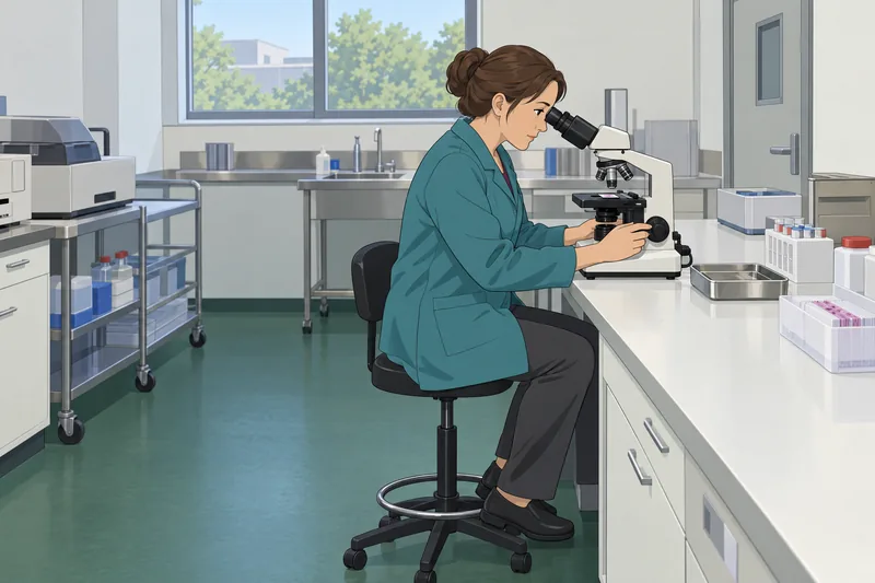 Muscle Tissue Quiz beside a focused microscope.