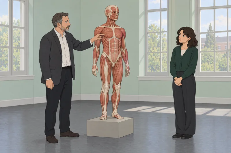 Muscle Tissue Quiz in an anatomy classroom.