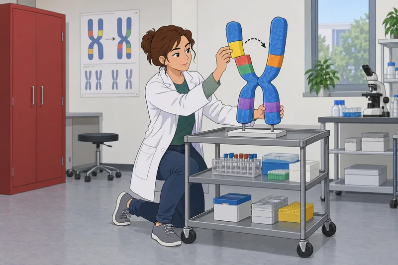 Mutations Quiz features a chromosome model.