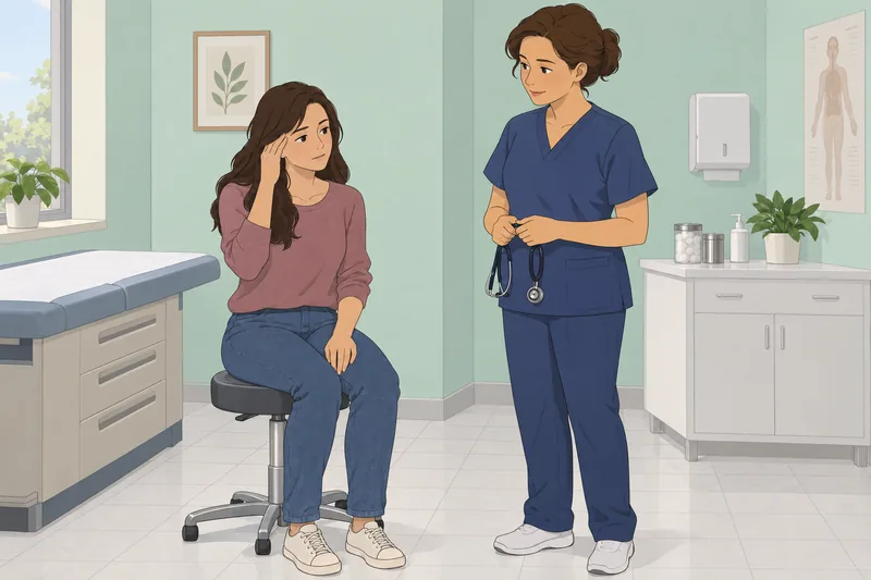 mi salud aparece durante una revisión clínica.