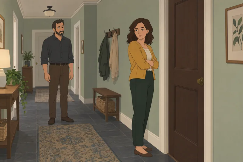 My Husband Hates: a closed door signals distance.
