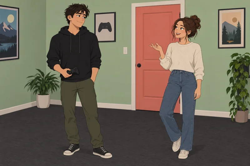 Quiz mi novio sostiene un mando de juego.