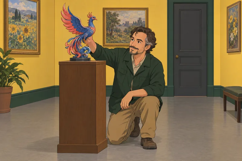 Mythical Creature Quiz features a phoenix sculpture.