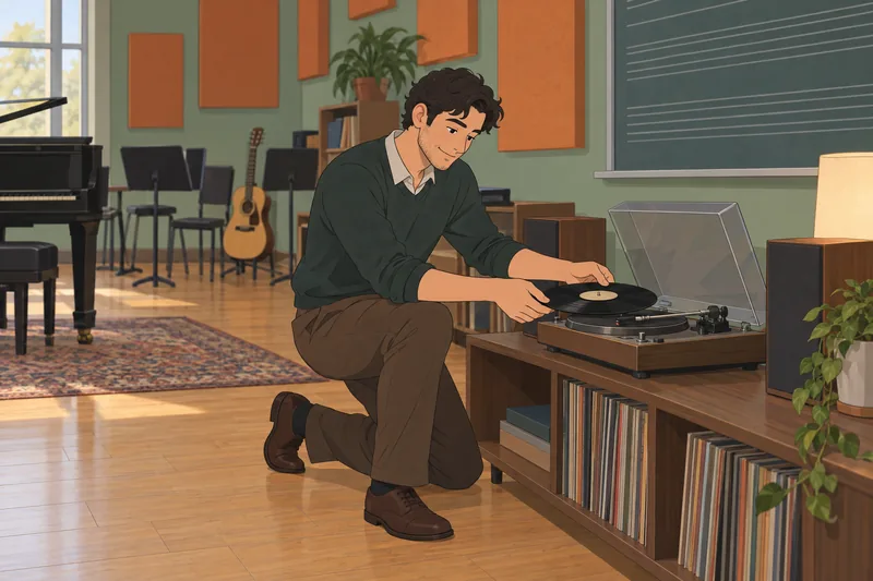 Name That Tune features a turntable in class.