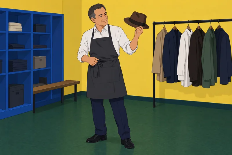 Quiz de imágenes: el supervisor examina un sombrero.