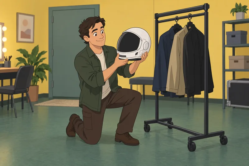 Name the TV scene features a space helmet.