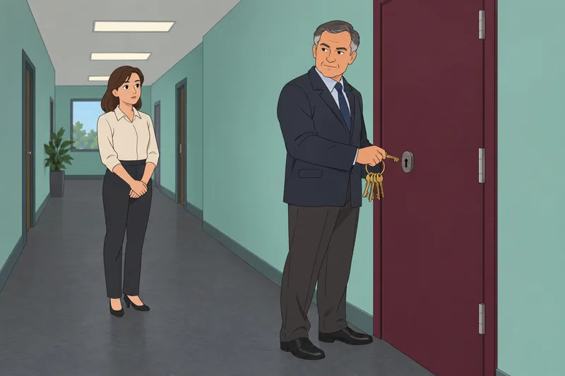 Napoleon Test shows a manager holding a key.