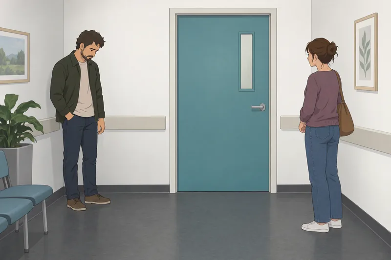 El cuestionario sobre abuso muestra una puerta tranquila.