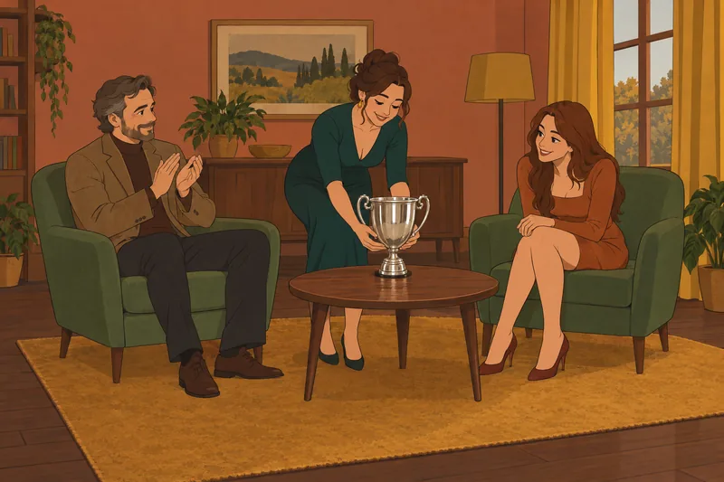 El cuestionario de personalidad muestra un trofeo.