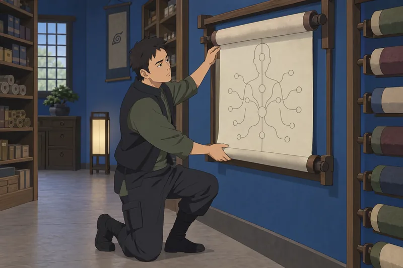 Naruto Quiz: a reader opens a chakra scroll.