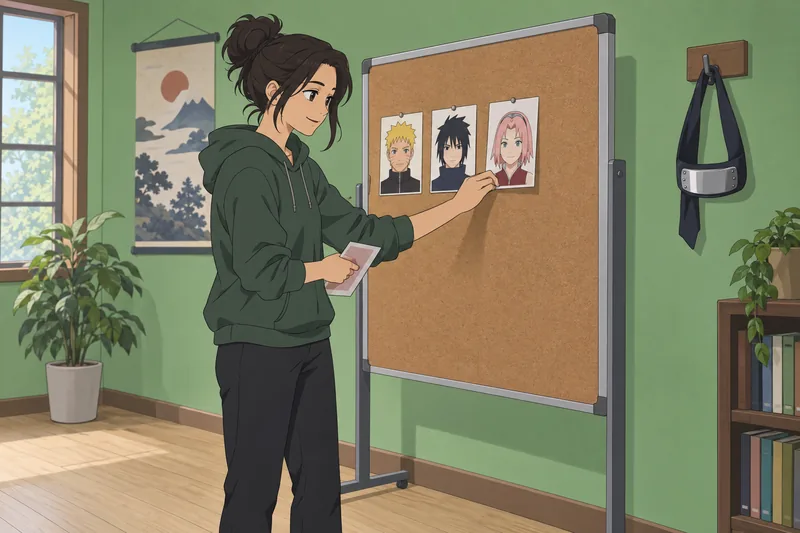 Naruto Quiz: a fan sorts character cards.