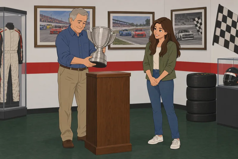Quiz sobre pilotos presenta un trofeo.