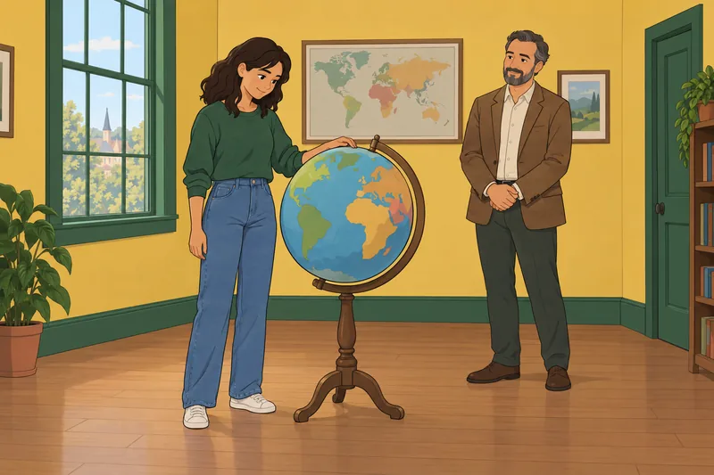 cuestionario sobre nacionalidad usa un globo en clase.