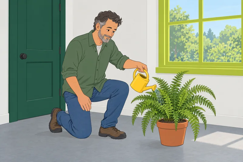 Naturaphil Questionnaire Test beside a cared-for fern.