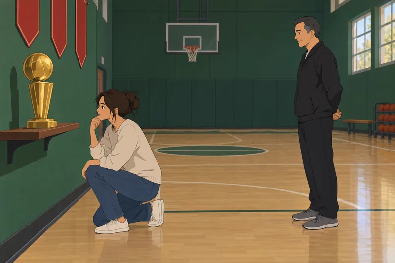 Una escena del cuestionario sobre campeones en un gimnasio.