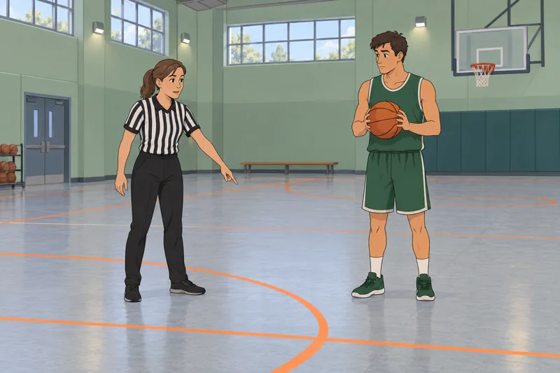 NBA Quiz Top checks a basketball rule.
