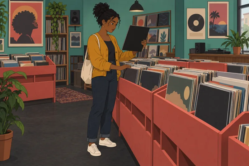NBA YoungBoy Quiz shows a fan studying vinyl.