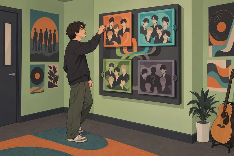 NCT Member Quiz fan studies a connection display.