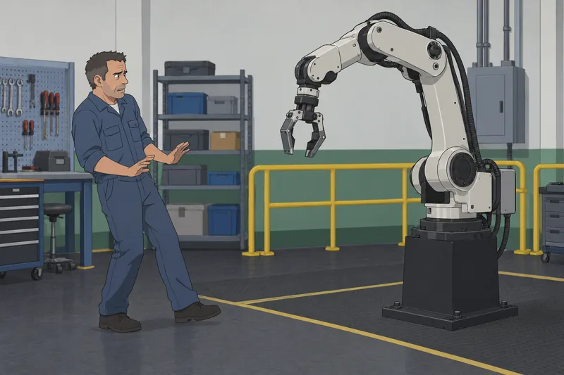 Negative Attitudes Toward surround a robotic arm.