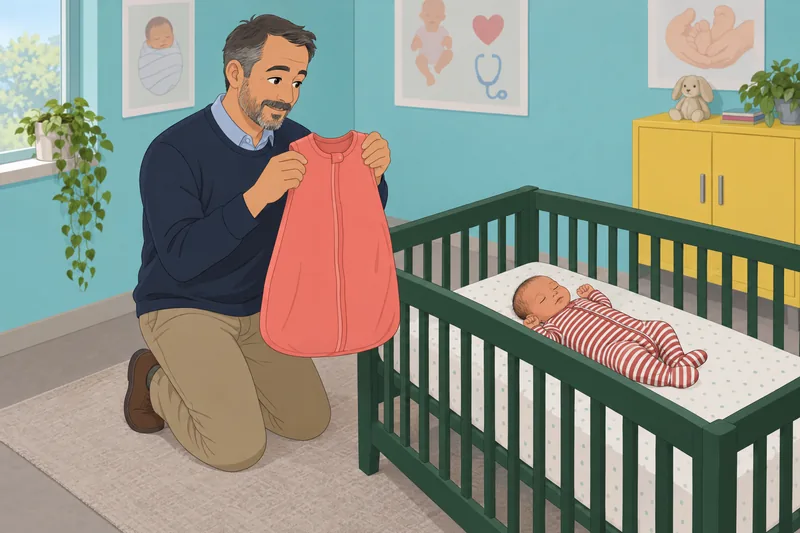 Neonatal Quiz: educator demonstrates safe sleep.