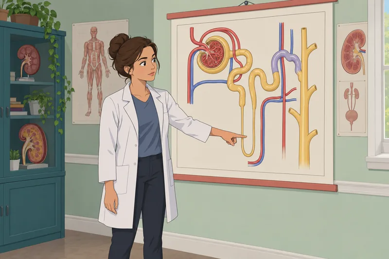Nephron Labeling Quiz shows a student studying.