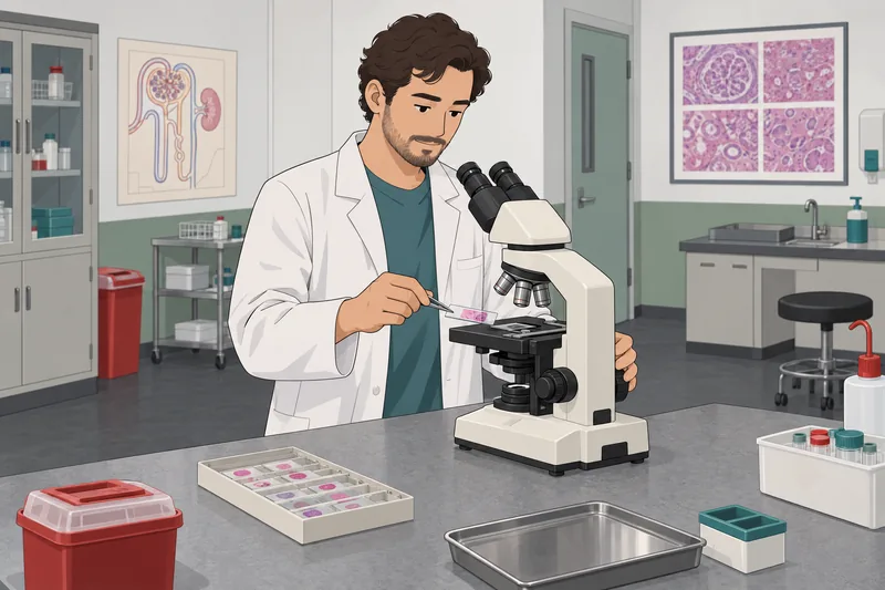 El cuestionario de identificación presenta un microscopio.