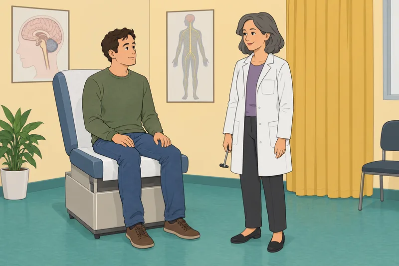 El cuestionario de neuroanatomía retrata un examen reflejo.