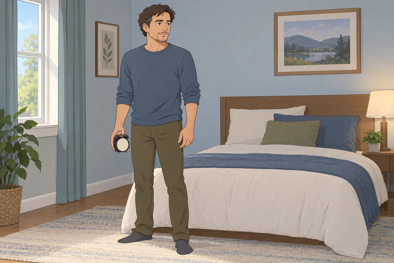 nivel de neuroticismo aparece en un dormitorio tranquilo.