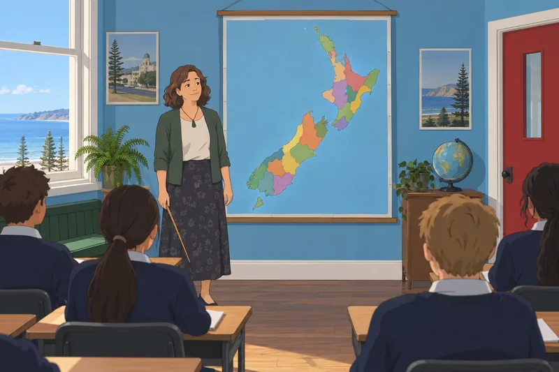 Este cuestionario sobre las regiones aparece en clase.