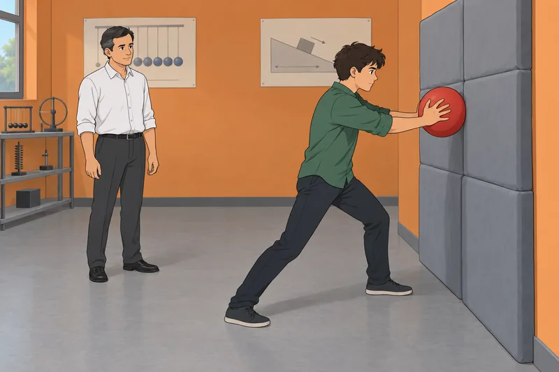 Newton's Laws Quiz shows a ball rebounding.
