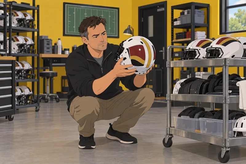 NFL Team Logo clues surround one helmet.