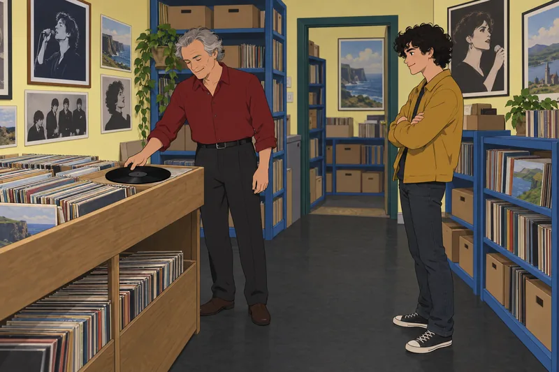 cuestionario sobre Niall descubre pistas en vinilo.
