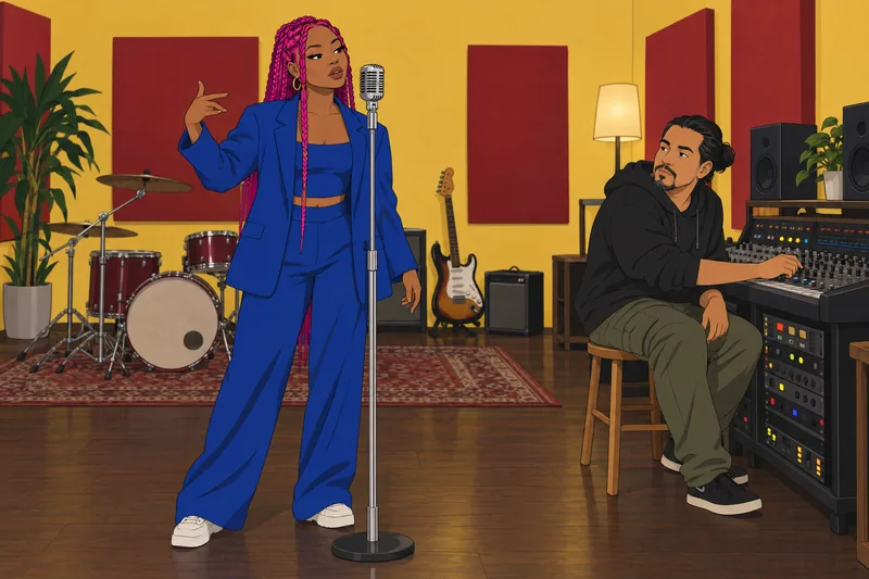 Nicki Minaj Quiz shows a rehearsal microphone.
