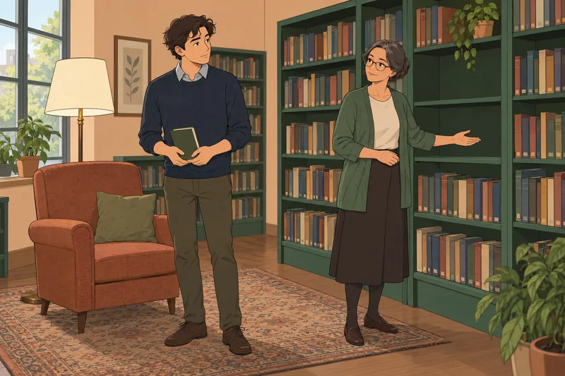 Un cuestionario sobre el nihilismo en una biblioteca.