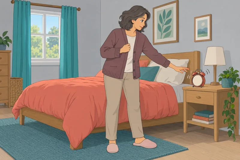 La escala de sensibilidad despierta junto al despertador.