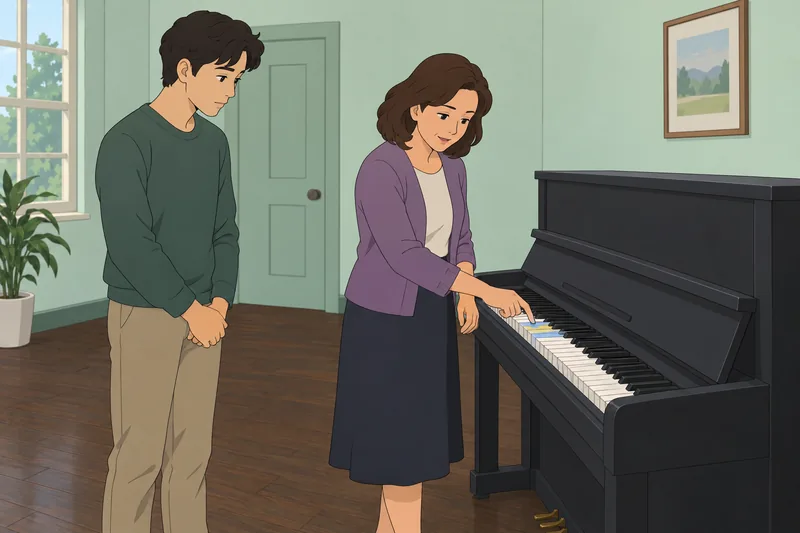 Non-Chord Tones Quiz shows a piano lesson.