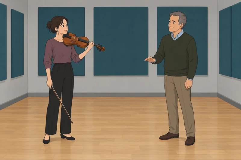 cuestionario sobre notas sigue una frase de violín.