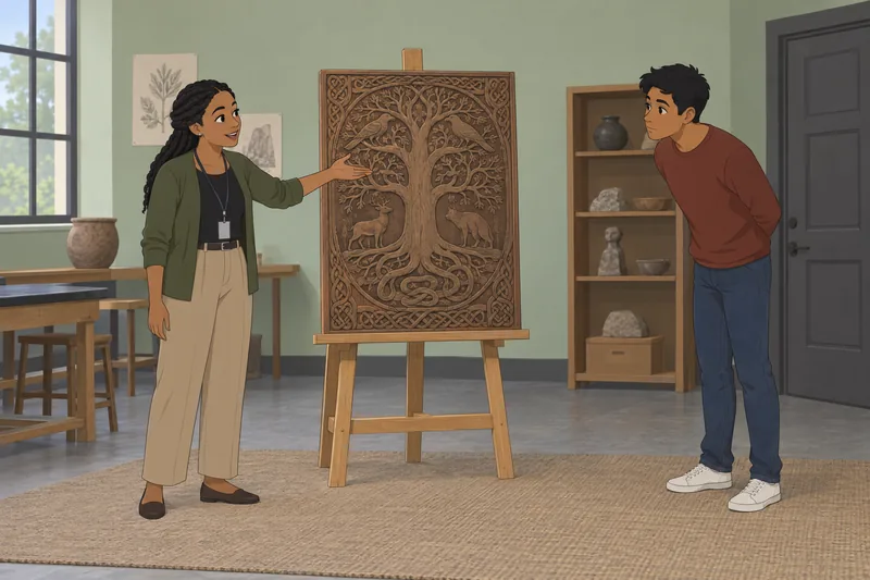 Norse Mythology Quiz explores a carved world tree.