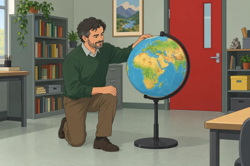 North Africa and Southwest Asia globe tests recall.