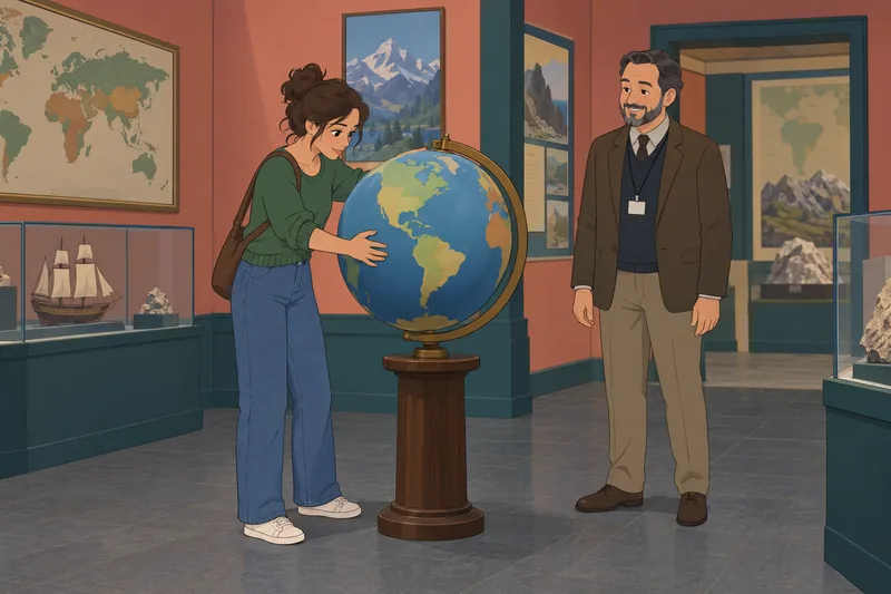 North and South routes meet on the globe.