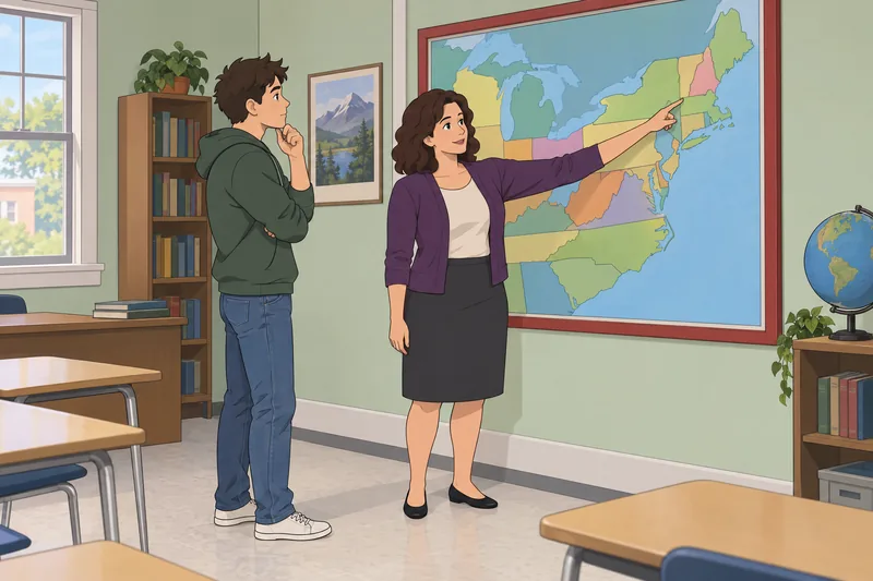 Northeast States and capitals prompt a map question.
