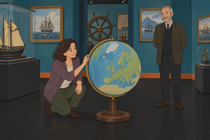 Northern Europe Map clues at a relief display.